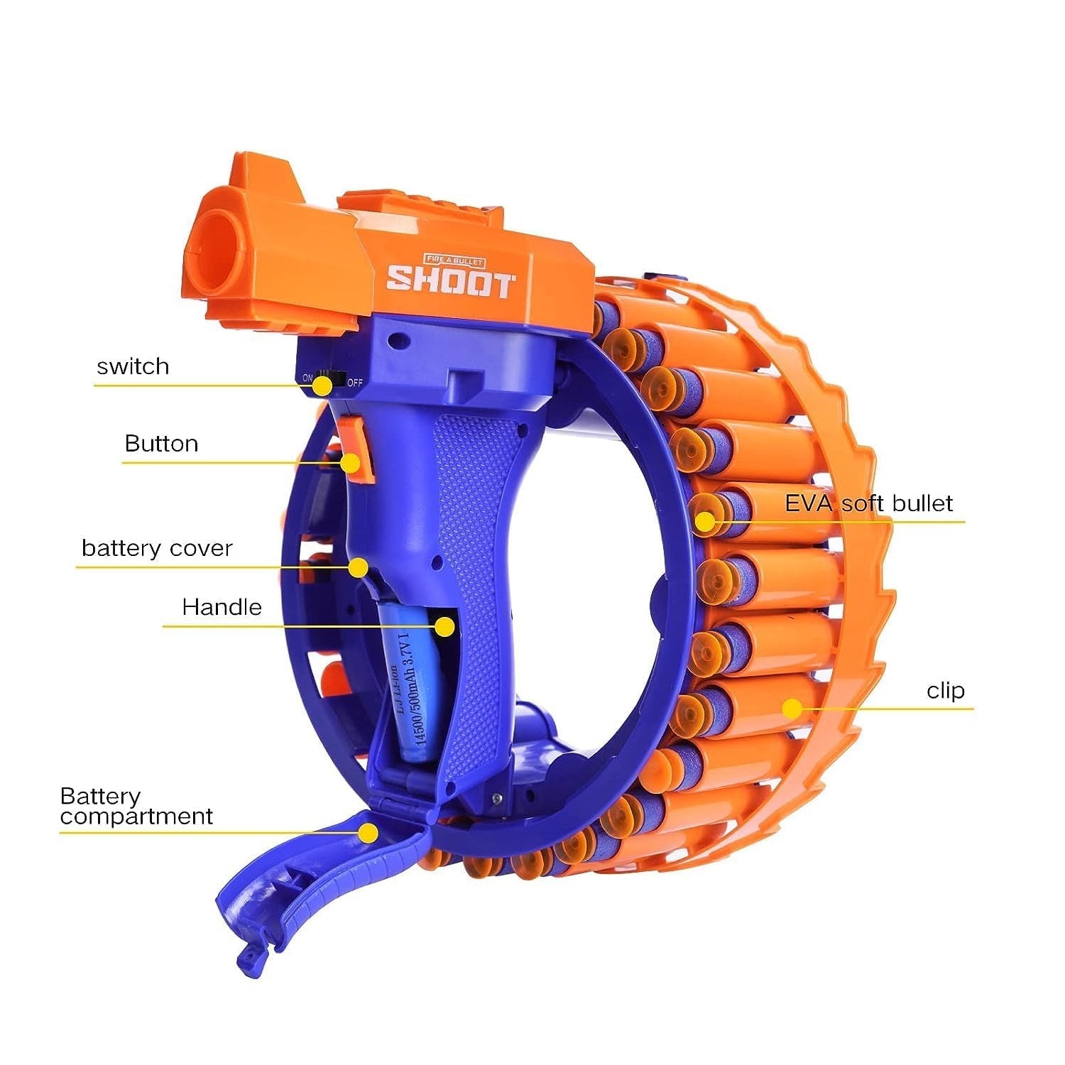 17921 Amazing Toy Gun, Electric Gun for Children, 28 Soft Bullets for Youth Safety, Children's Electric Hand Ring Wheel Soft Bullet Gun, Gift Toys 17921 Amazing Toy Gun, Electric Gun for Children, 28 Soft Bullets for Youth Safety, Children's Electric Hand Ring Wheel Soft Bullet Gun, Gift Toys